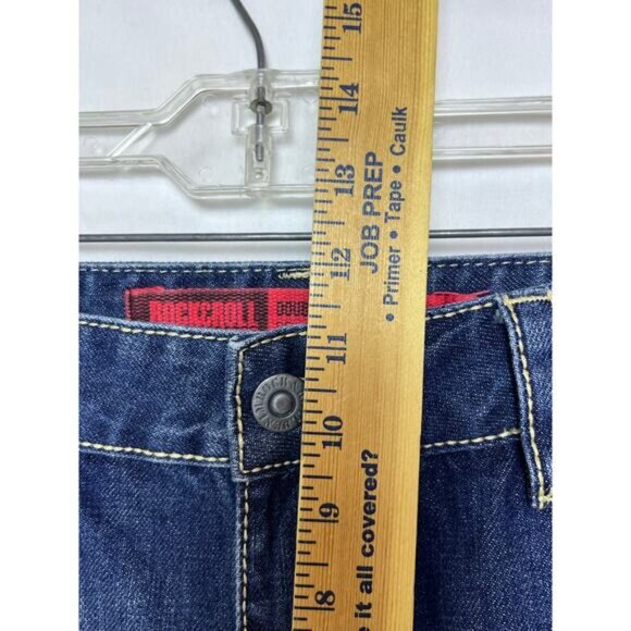 Rock & Roll Cowboy Mens 36x36 Blue Double Barrel Straight Relaxed Fit Denim Jean - Picture 8 of 8